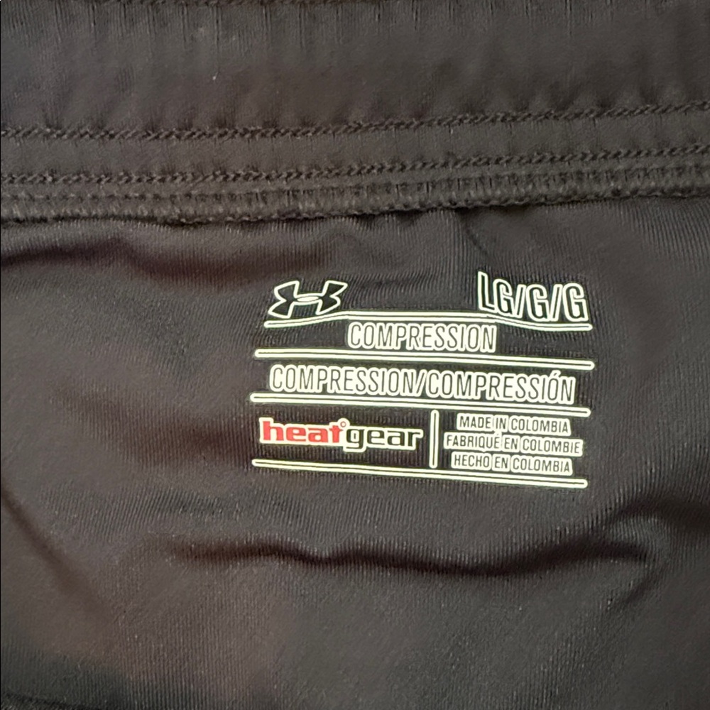 Under Armour HeatGear Compression Tights Black Men’s LG Running Training Pants - Picture 2 of 12